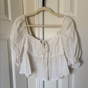 White Women's Babysoll Top